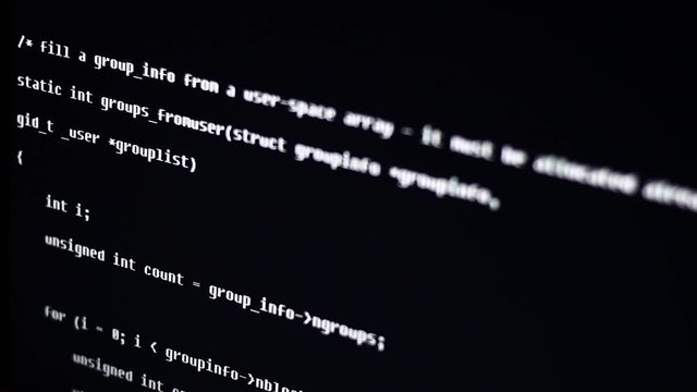 Moving Computer Codes on a monitor 
