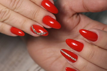 stylish manicure with a design