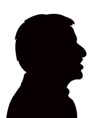 Obraz na płótnie Canvas a an head silhouette vector