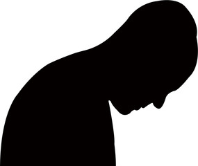 a an head silhouette vector