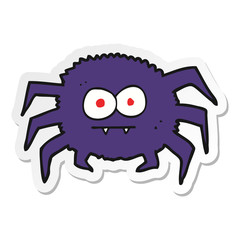 sticker of a cartoon spider