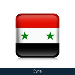 Flag of Syria - Square glossy badge