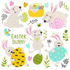 Set of Easter Bunny