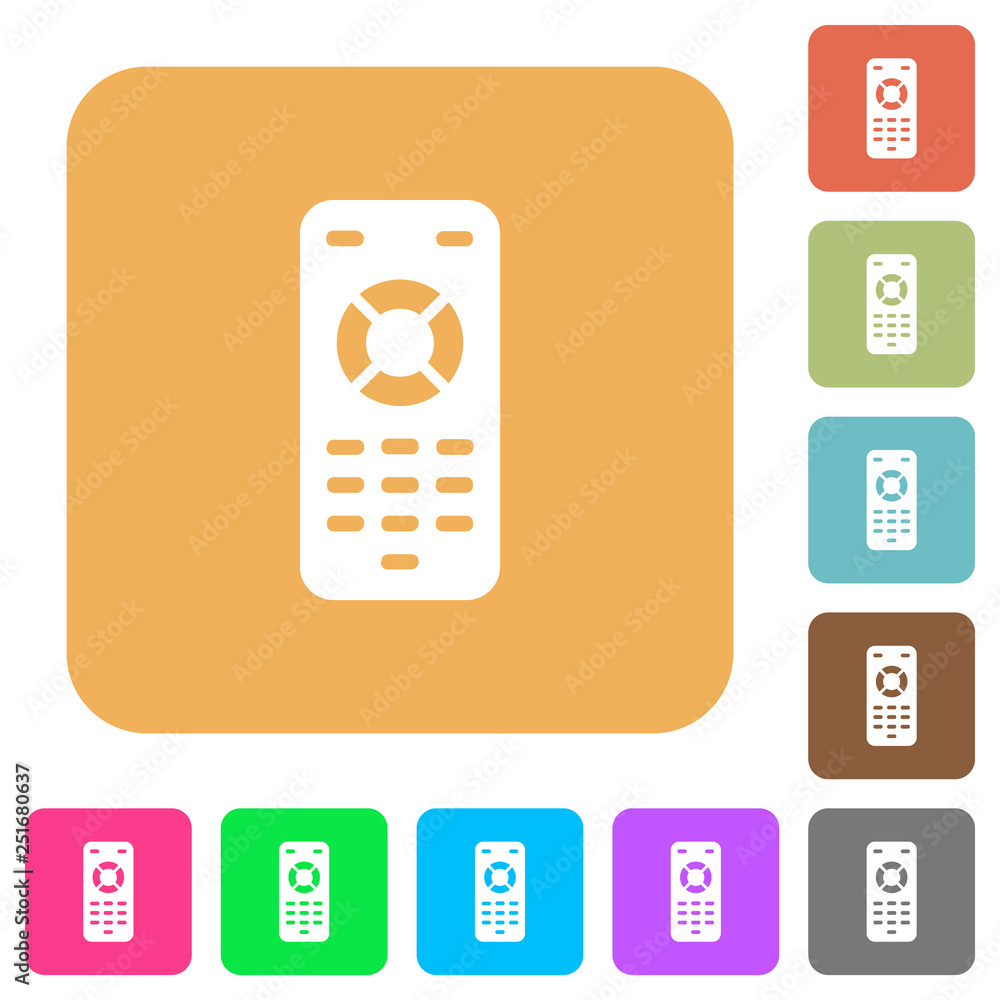 Sticker Remote control rounded square flat icons