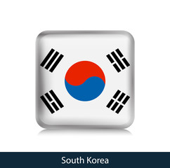 South Korea - Square glossy badge