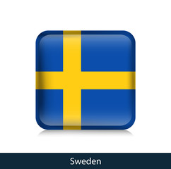 Sweden - Square glossy badge