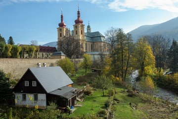 Fototapeta na wymiar Church in the Hejnice, Czech republic