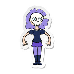 sticker of a cartoon trick or treat costume