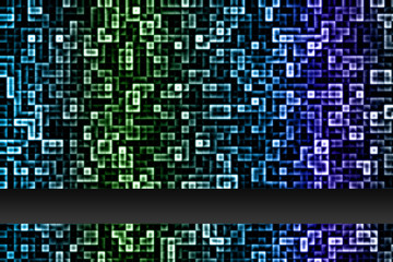 Fototapeta premium Multicolored digital neon mosaic background