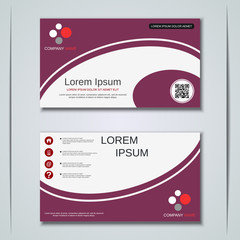 Modern business visiting card vector template