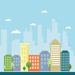 Vector Illustration : Urban Landscape