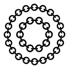 Fototapeta premium vector black and white metal chain
