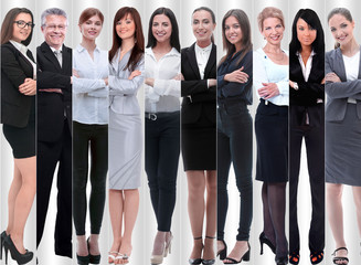 Obraz premium in full growth. modern successful business people.
