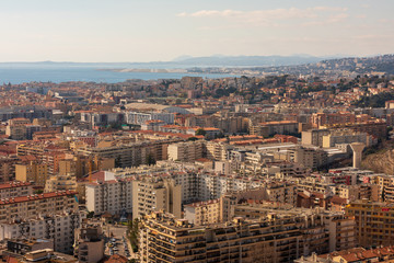 Fototapeta premium Landscapes streets of Nice, view from above