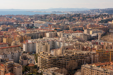 Landscapes streets of Nice, view from above