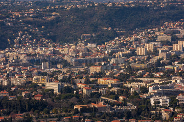 Landscapes streets of Nice, view from above