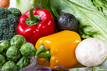 Freshly selection of healthy and clean foods