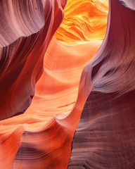 Background wall of famous canyon Antelope, Arizona, USA