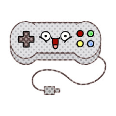 comic book style cartoon game controller