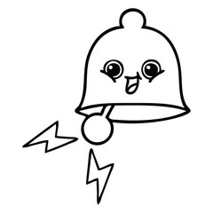 line drawing cartoon ringing bell