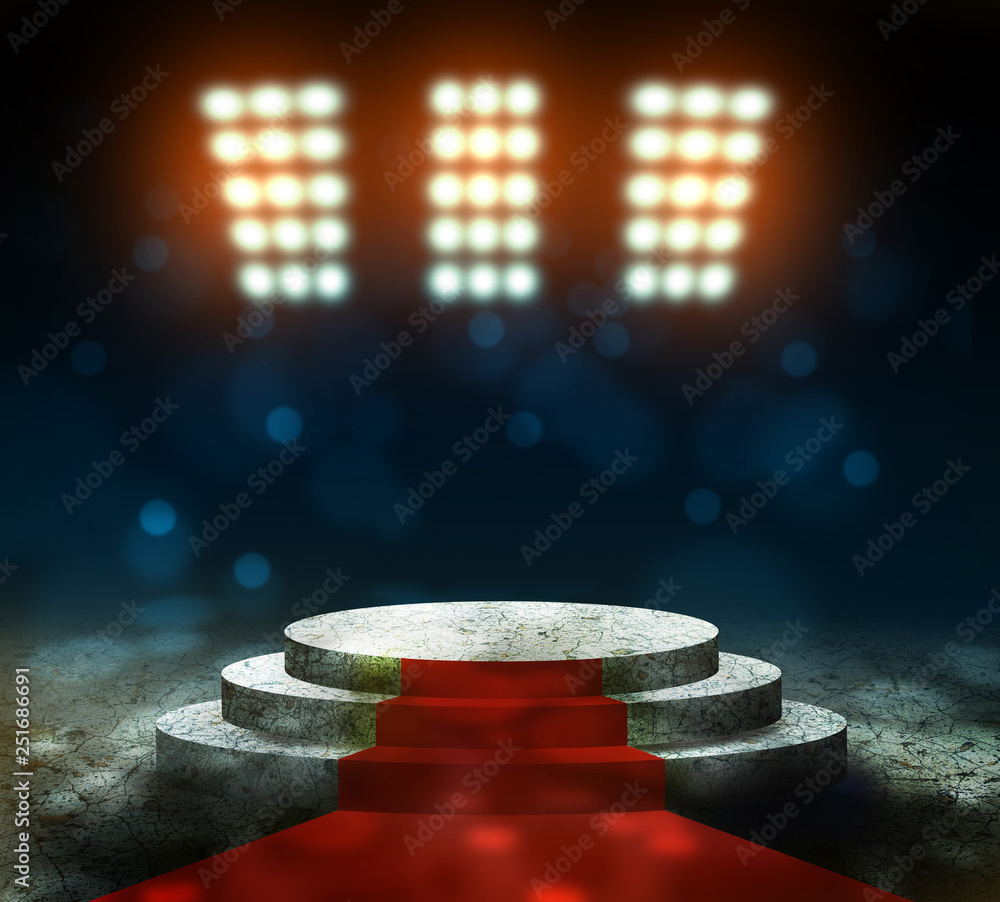 Poster stage lighting background 3d rendering.