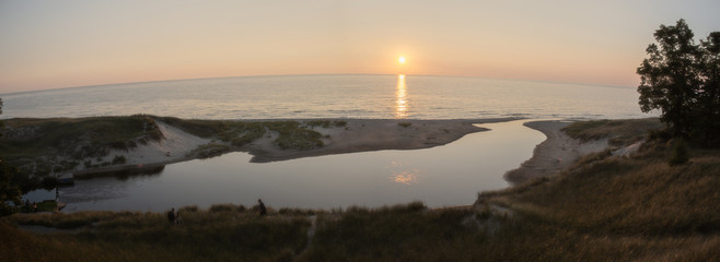 Lake Michigan Sunset Panorama