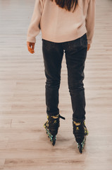 Black roller skates