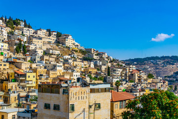 Aerial view of Jerusalem from the city of David, Israel
