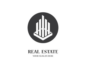 Real estate logo icon illustration