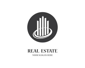 Real estate logo icon illustration