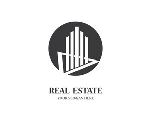Real estate logo icon illustration
