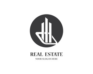 Real estate logo icon illustration