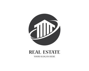 Real estate logo icon illustration