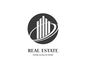 Real estate logo icon illustration