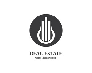 Real estate logo icon illustration