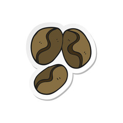 sticker of a cartoon coffee beans