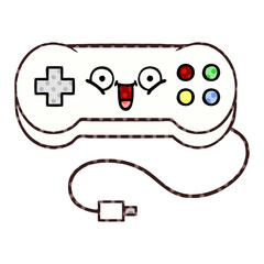 comic book style cartoon game controller