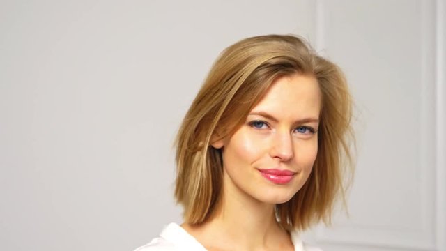 Enigmatic model walking across the room