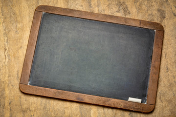 blank slate blackboard  with chalk