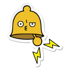 Fototapeta premium sticker of a cute cartoon ringing bell