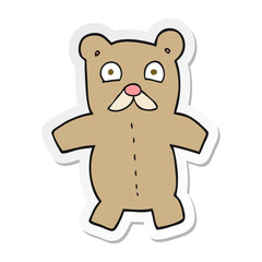 sticker of a cartoon teddy bear