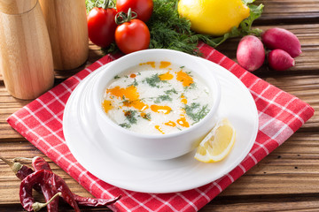 fish soup with vegetables