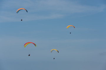 paragliding in the sky