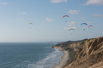 paragliding on beach