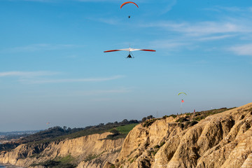 paragliding over the cliffs