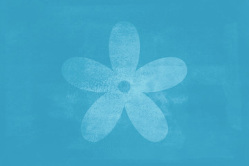 Blue Flower Abstract Modern Art Tone Texture Art Background Pattern Design Graphic