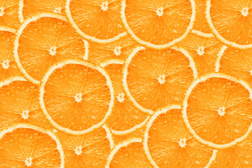 Orange fruit slices pattern design background.