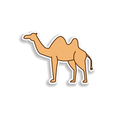 camel  sticker icon. Element of color Arabic culture icon. Premium quality sticker design icon. Signs and symbols collection icon for websites, web design