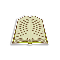book  sticker icon. Element of color Arabic culture icon. Premium quality sticker design icon. Signs and symbols collection icon for websites, web design