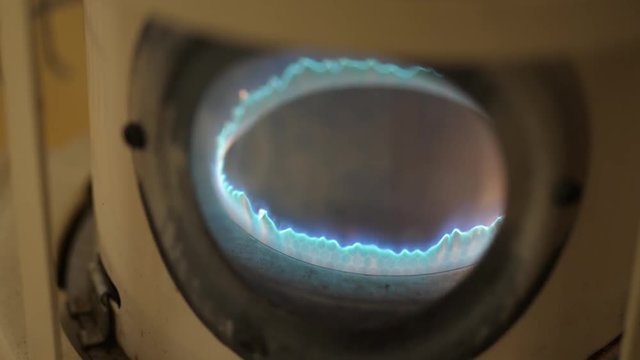 石油ストーブの炎